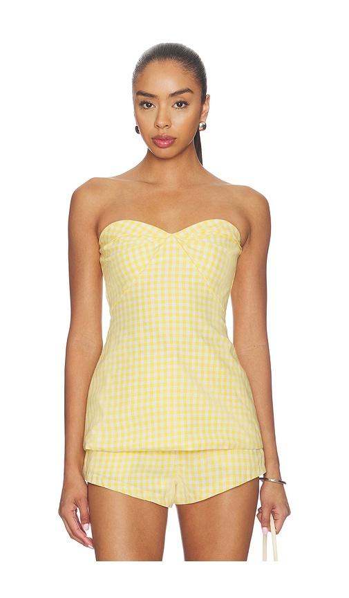 amanda uprichard solinda tunic in yellow. - size l (also in xs, s, m, xl)