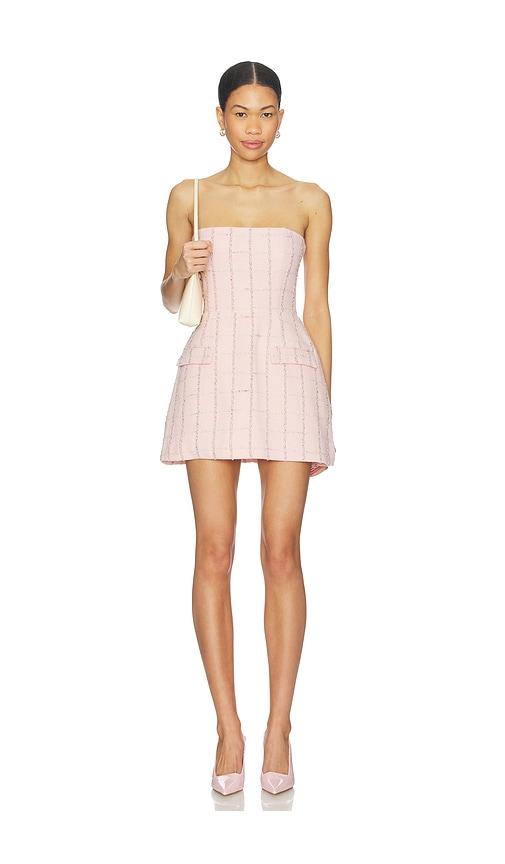 amanda uprichard strapless bethany romper in pink. - size l (also in m, s, xl)
