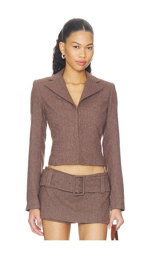amanda uprichard sutton jacket in brown. - size l (also in s, xs, m, xl)