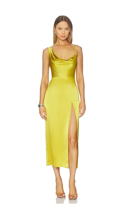 amanda uprichard svetlana dress in yellow. - size s (also in xs)