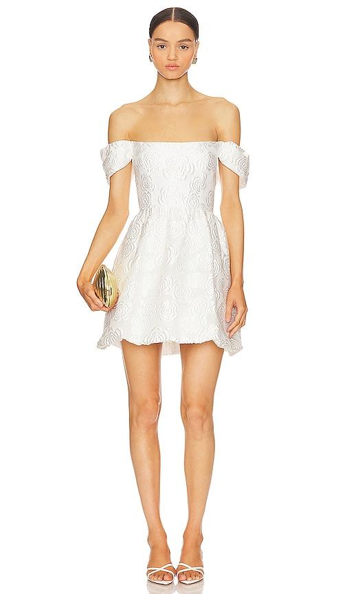 amanda uprichard valentina dress in white. - size m (also in s, xs)
