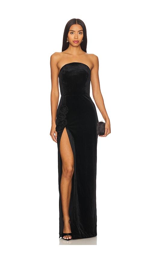 amanda uprichard wolfe gown in black. - size l (also in s, m, xl)