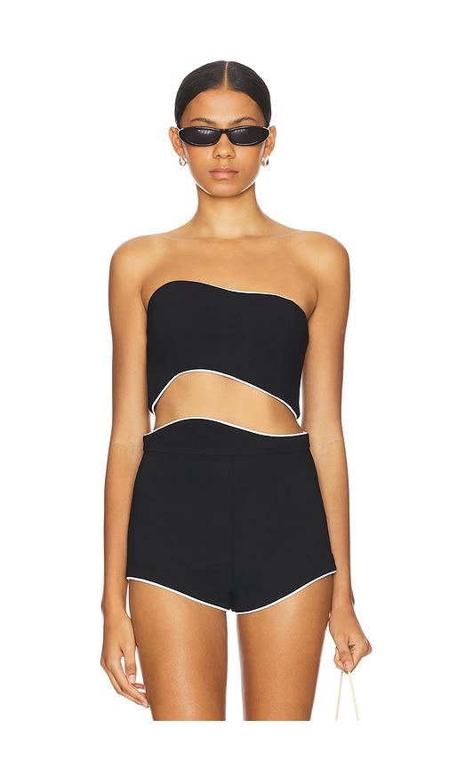 amanda uprichard x revolve adrienne top in black. - size l (also in xl)