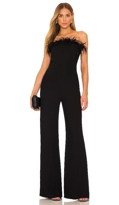 amanda uprichard x revolve amiah jumpsuit in black. - size s (also in xs)