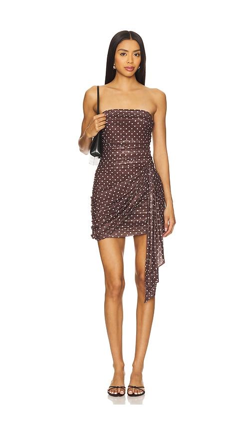 amanda uprichard x revolve anja dress in chocolate. - size l (also in xs, m, xl)