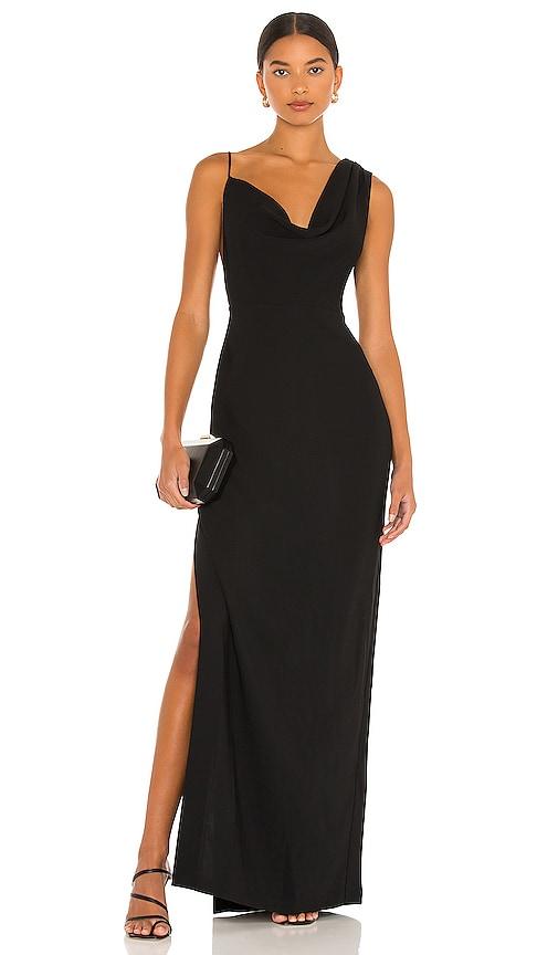 amanda uprichard x revolve arial gown in black. - size m (also in xs, s)