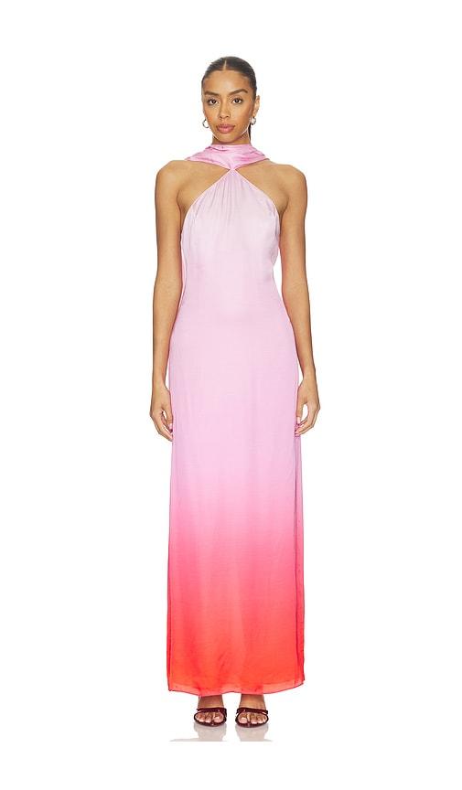 amanda uprichard x revolve ashton maxi dress in pink,red. - size l (also in m, s, xl, xs)