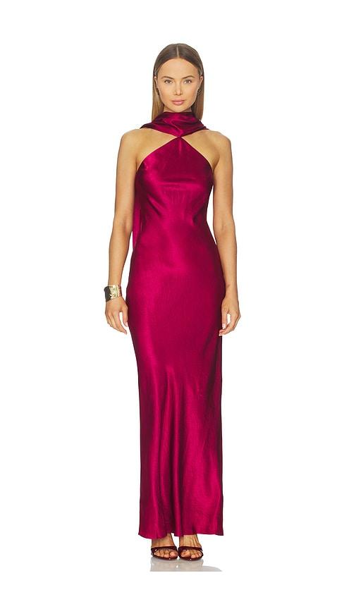 amanda uprichard x revolve ashton maxi dress in wine. - size l (also in xs, s, m)