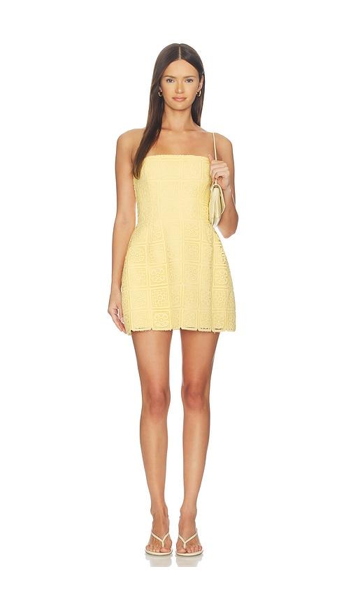 amanda uprichard x revolve bethany romper in lemon. - size l (also in xl)