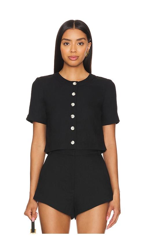 amanda uprichard x revolve braswell top in black. - size s (also in xs)
