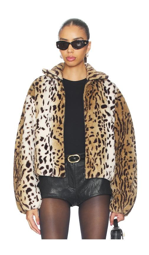 amanda uprichard x revolve como bomber jacket in brown. - size l (also in xs, xl)