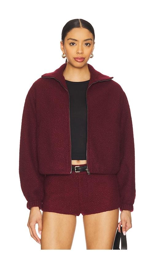amanda uprichard x revolve como bomber jacket in burgundy. - size l (also in m, xl)