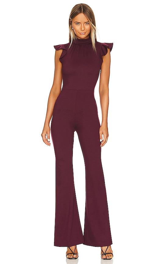 amanda uprichard x revolve davina jumpsuit in burgundy. - size l (also in xs, s, m, xl)