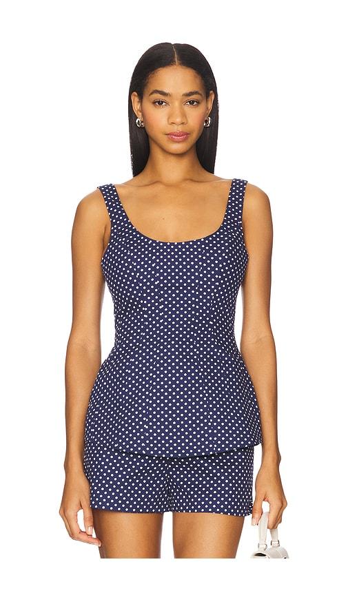 amanda uprichard x revolve empire top in navy. - size l (also in m, s)
