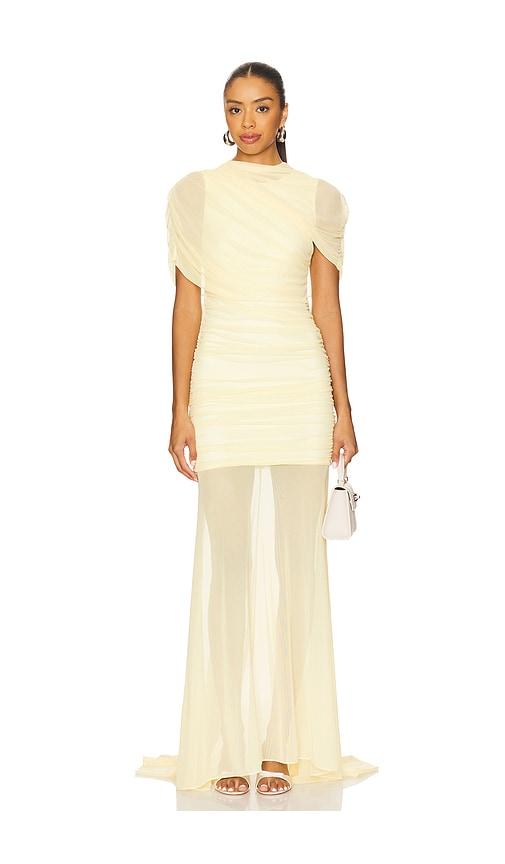 amanda uprichard x revolve evianna gown in yellow. - size m (also in s, xs)