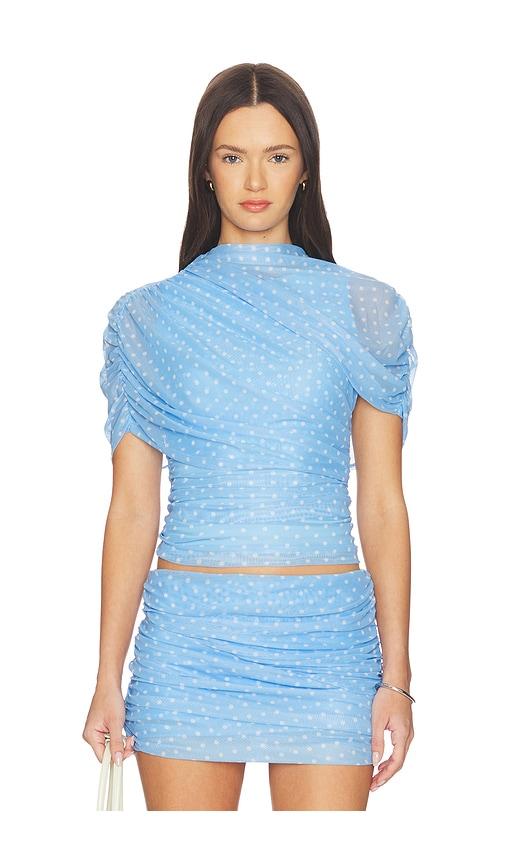 amanda uprichard x revolve evianna top in baby blue. - size l (also in xs, s, m)