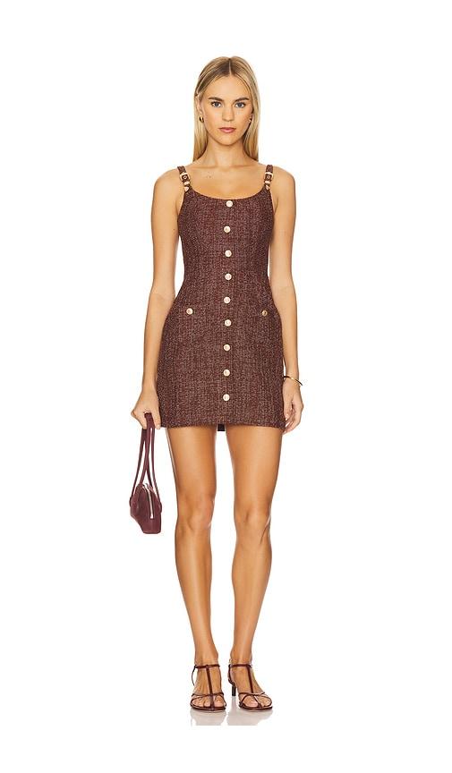 amanda uprichard x revolve finley dress in chocolate. - size m (also in xs, s, xl)