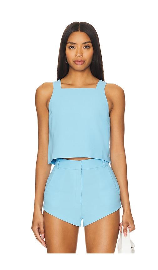 amanda uprichard x revolve harley top in baby blue. - size xl (also in l)