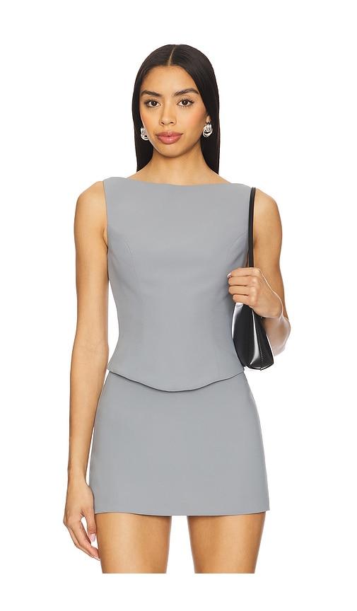amanda uprichard x revolve ines top in grey. - size l (also in s, xl)