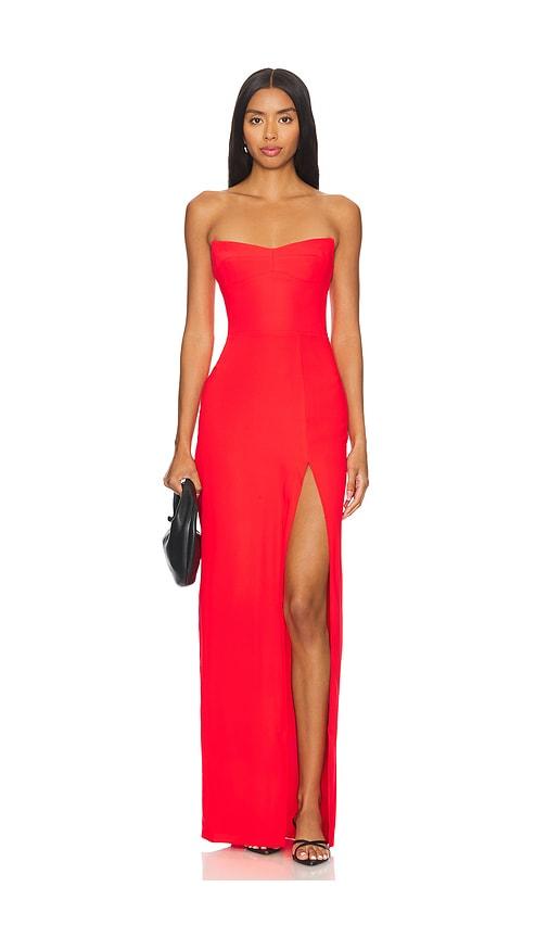 amanda uprichard x revolve ivy gown in red. - size l (also in xs, s, m, xl)