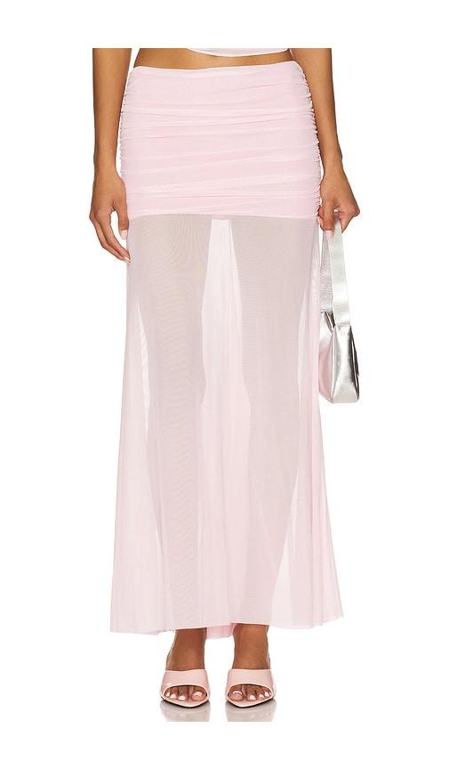 amanda uprichard x revolve leo skirt in pink. - size l (also in m, s, xl, xs)