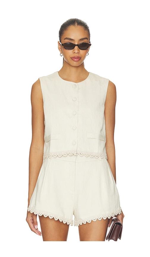amanda uprichard x revolve lucky top in cream. - size l (also in xs, s, m, xl)