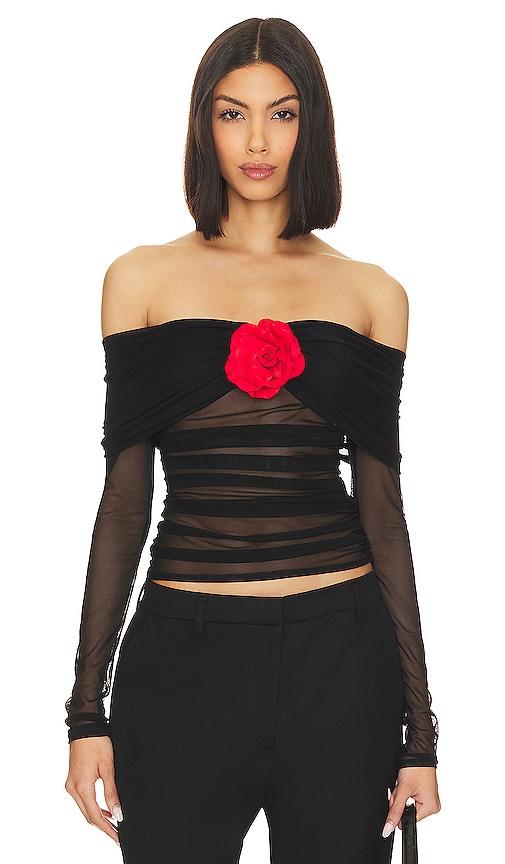 amanda uprichard x revolve nellia blouse in black. - size m (also in xs, s)