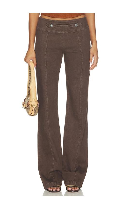 amanda uprichard x revolve regency pant in brown. - size l (also in xs, s, m, xl)
