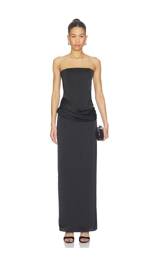 amanda uprichard x revolve rue gown in black. - size s (also in xs)