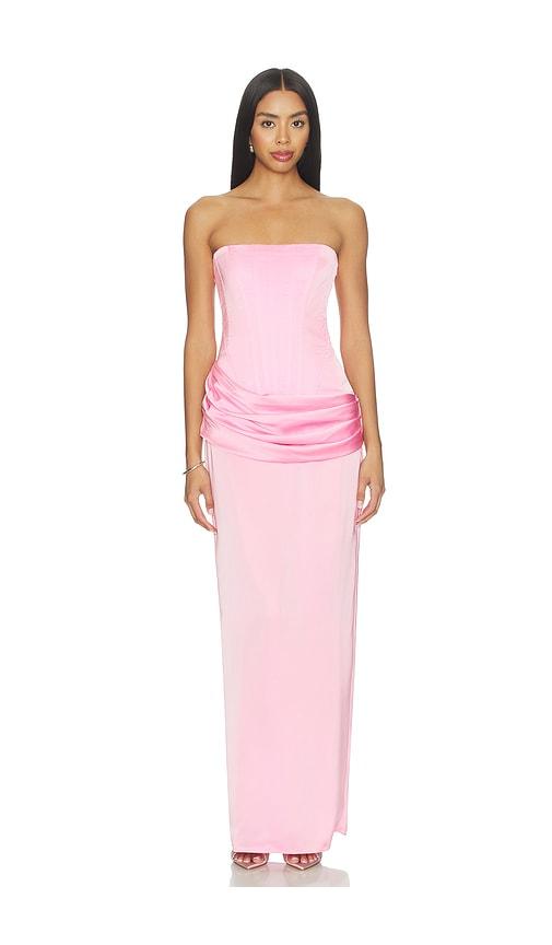 amanda uprichard x revolve rue gown in pink. - size l (also in xs, s)