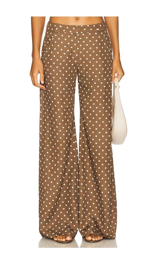 amanda uprichard x revolve saddler pants in brown. - size l (also in s)
