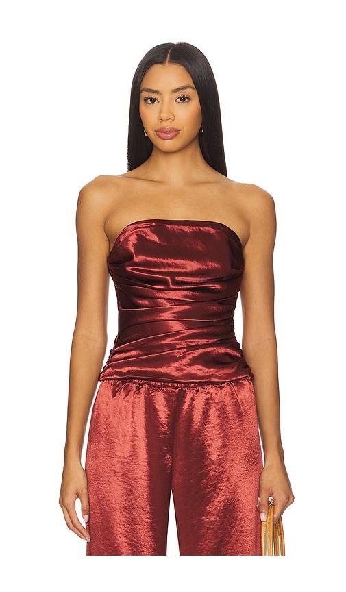 amanda uprichard x revolve sofia top in rust. - size m (also in xs, s, xl)