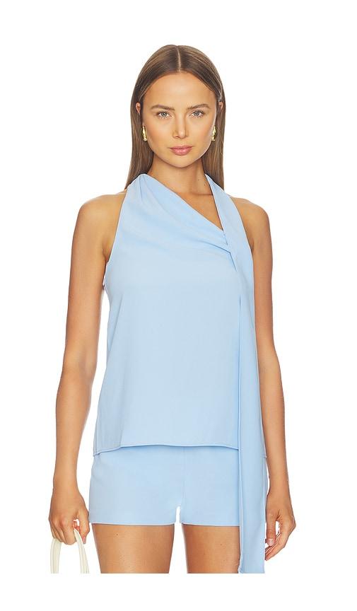 amanda uprichard x revolve sonya top with fringe in baby blue. - size l (also in xs, s, m, xl)