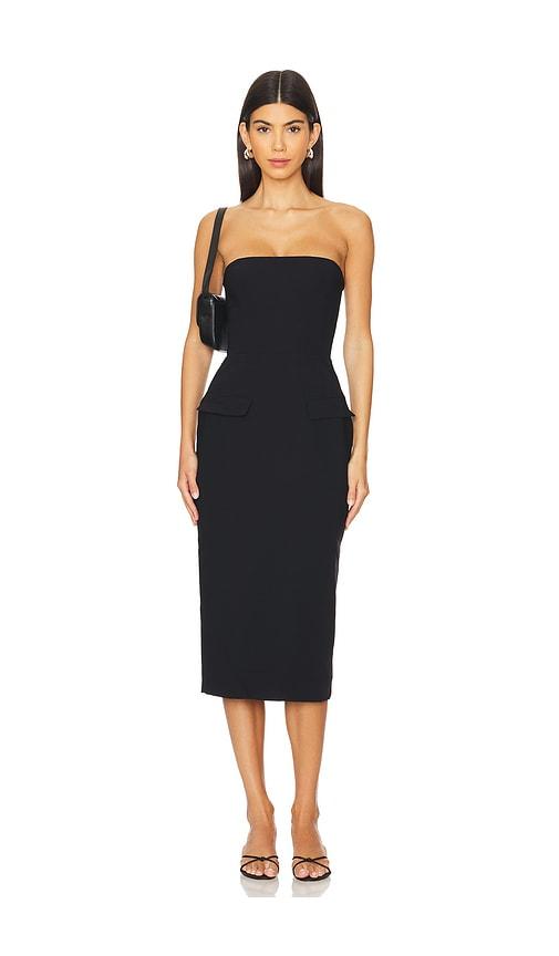 amanda uprichard x revolve strapless bethany midi dress in black. - size m (also in s)