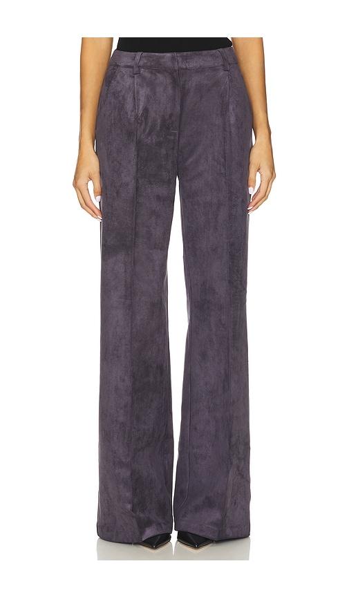 amanda uprichard x revolve suede slater pant in grey. - size l (also in xs, s, m)