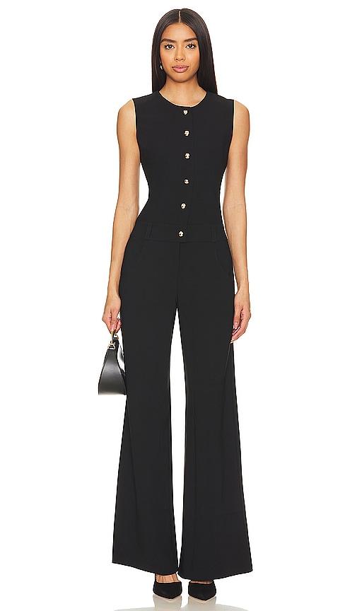 amanda uprichard x revolve tori jumpsuit in black. - size xl (also in xs, l)