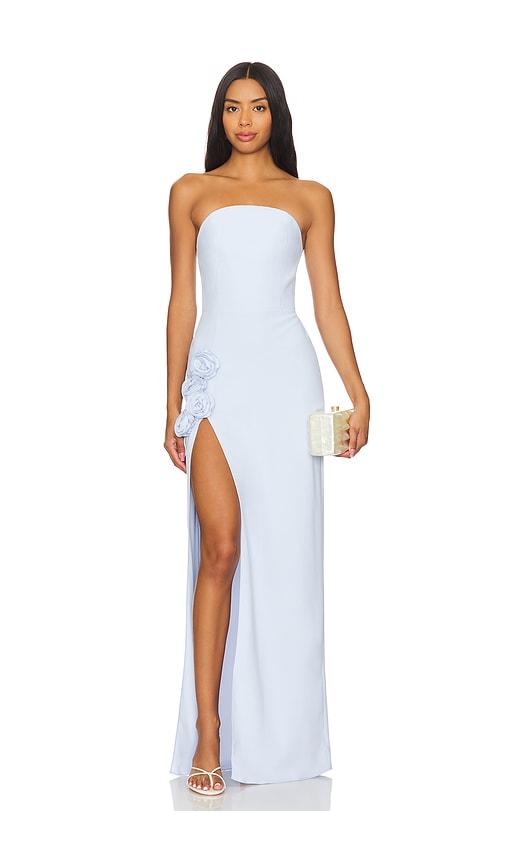 amanda uprichard x revolve wolfe gown in baby blue. - size l (also in xs, s, m, xl)