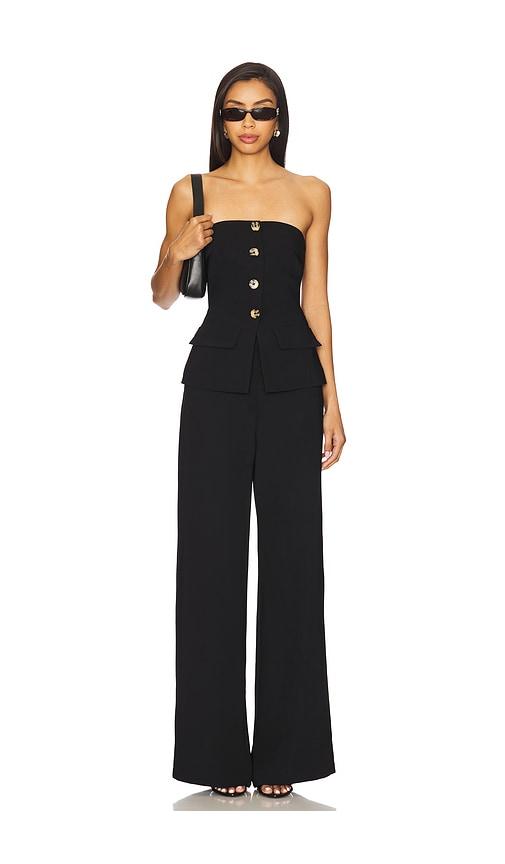 amanda uprichard yadira jumpsuit in black. - size m (also in xs)