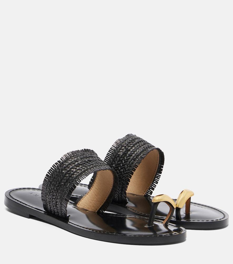 amanu kiwayu braided leather sandals