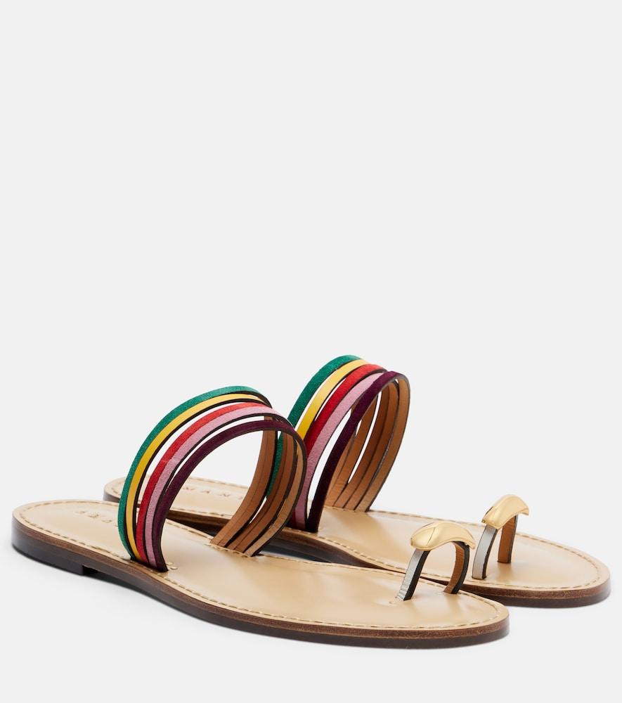 amanu lusaka leather thong sandals