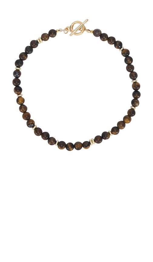 amber sceats balos necklace in brown.