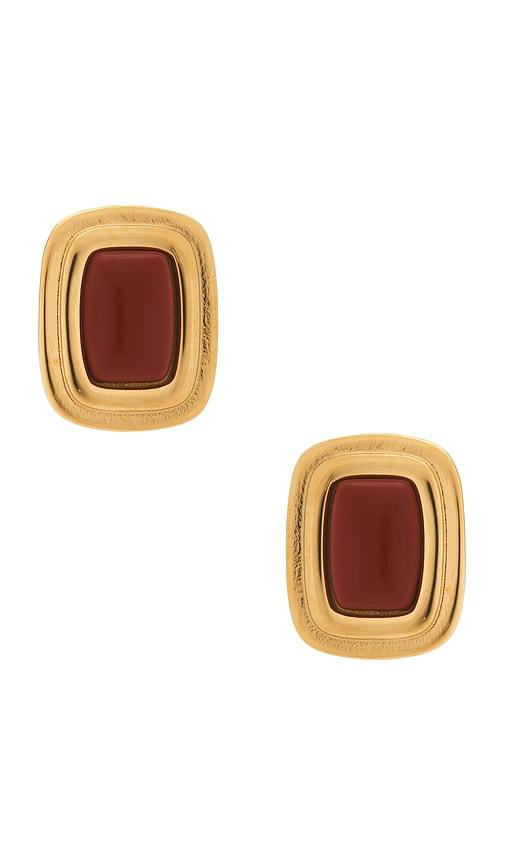 amber sceats rideau earrings in gold.