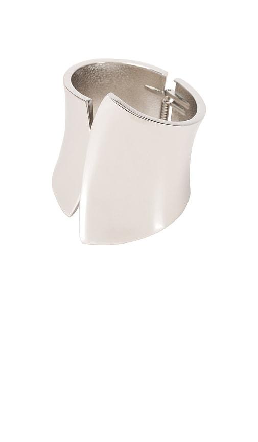 amber sceats willa cuff bracelet in metallic silver.