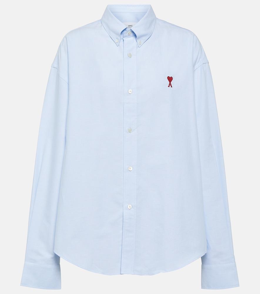 ami paris ami de caur cotton poplin shirt