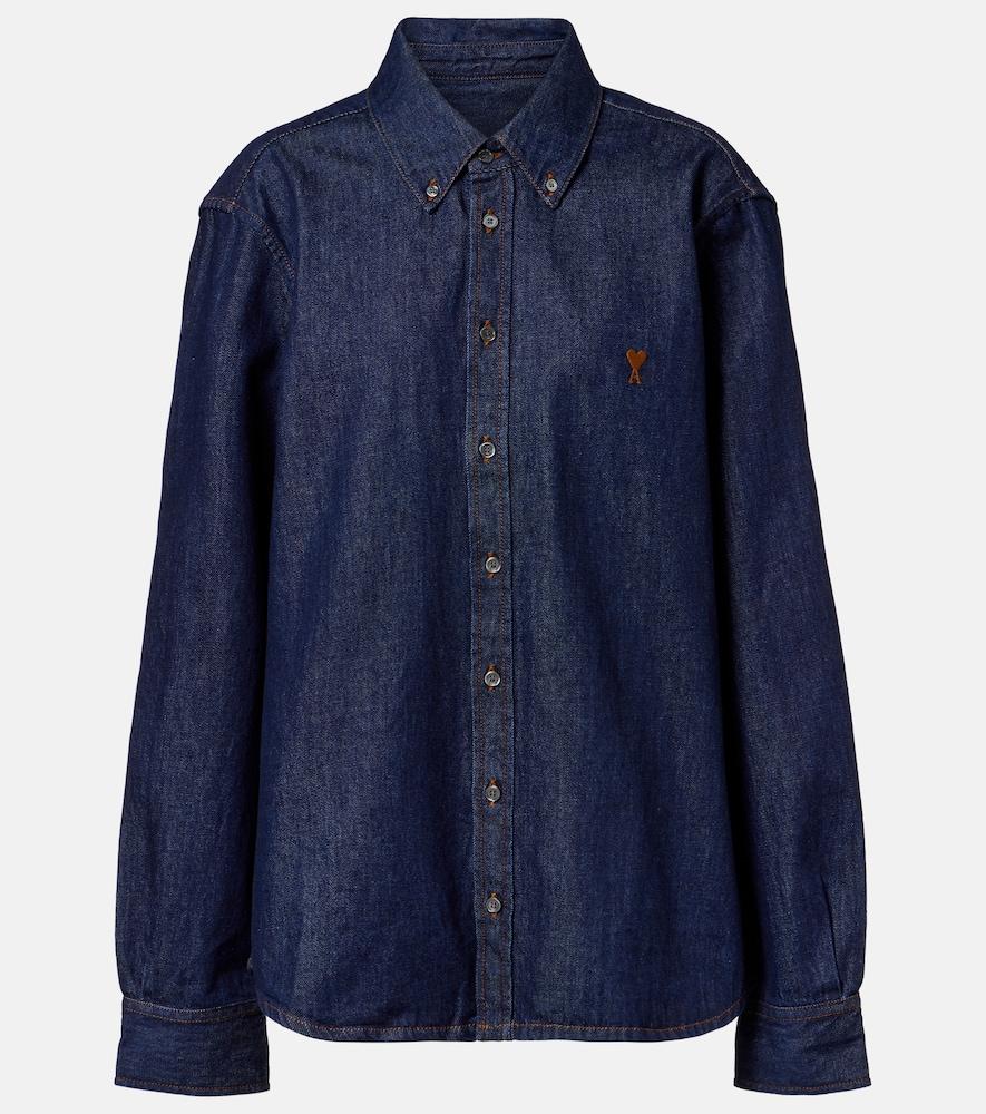 ami paris ami de caur denim shirt