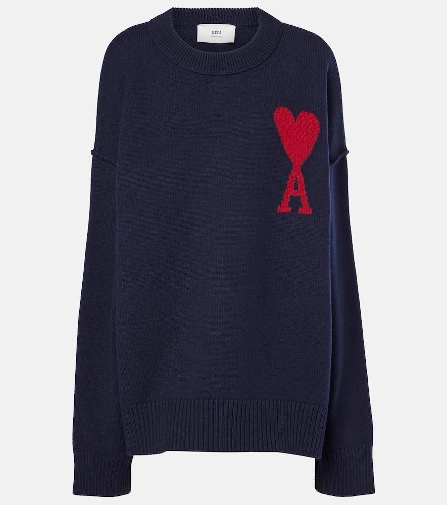 ami paris ami de caur wool sweater