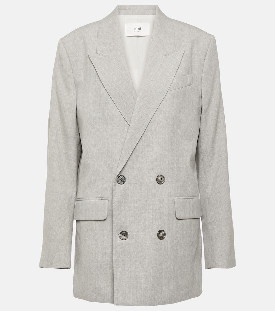 ami paris double-breasted wool blazer