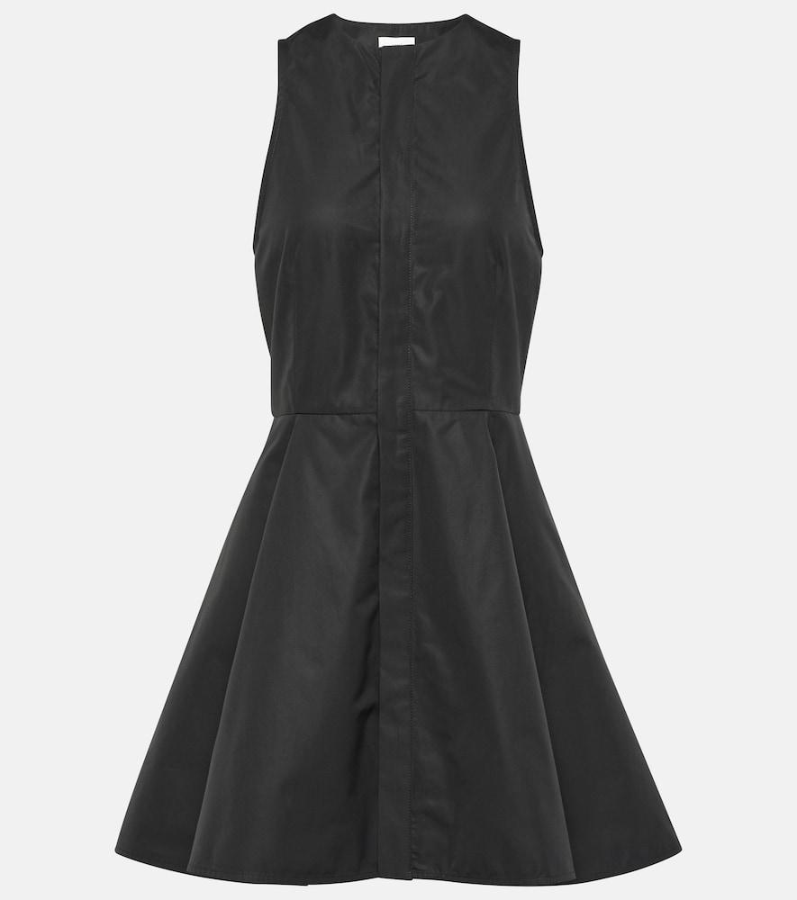 ami paris godet cotton poplin shirt dress