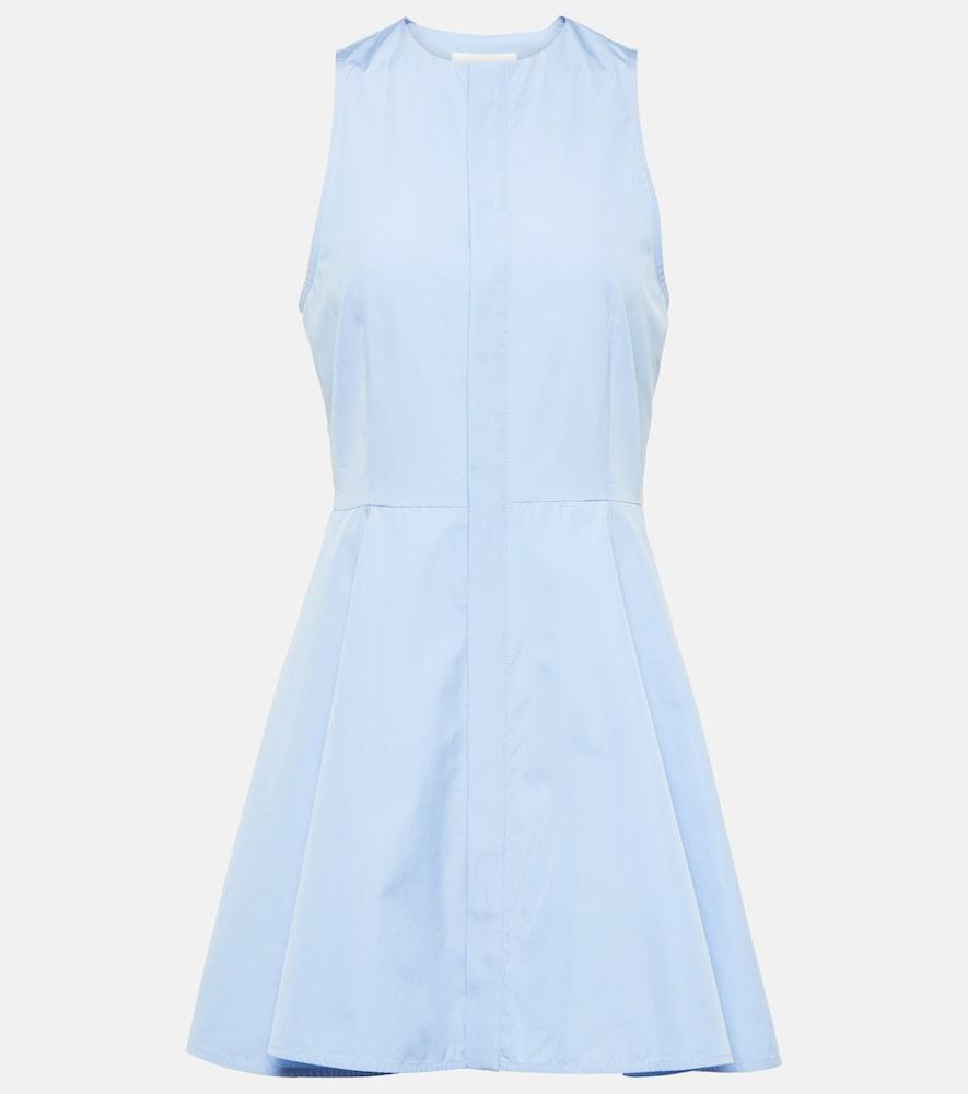 ami paris godet cotton poplin shirt dress