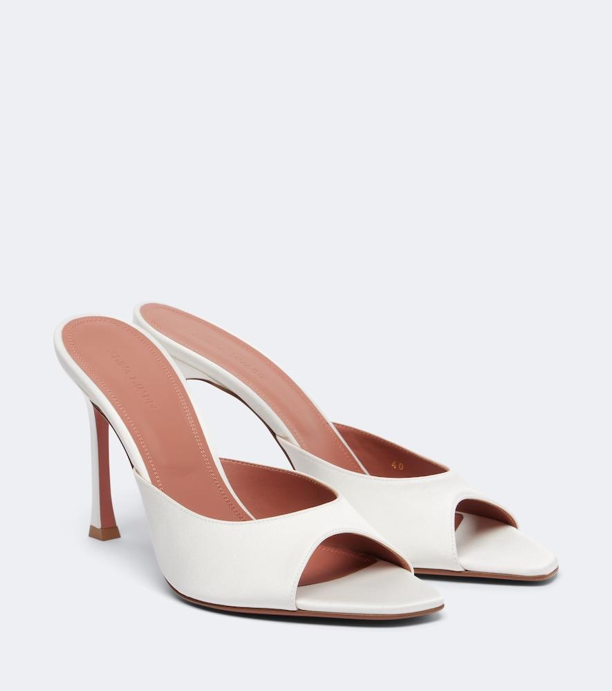 amina muaddi alexa satin mules